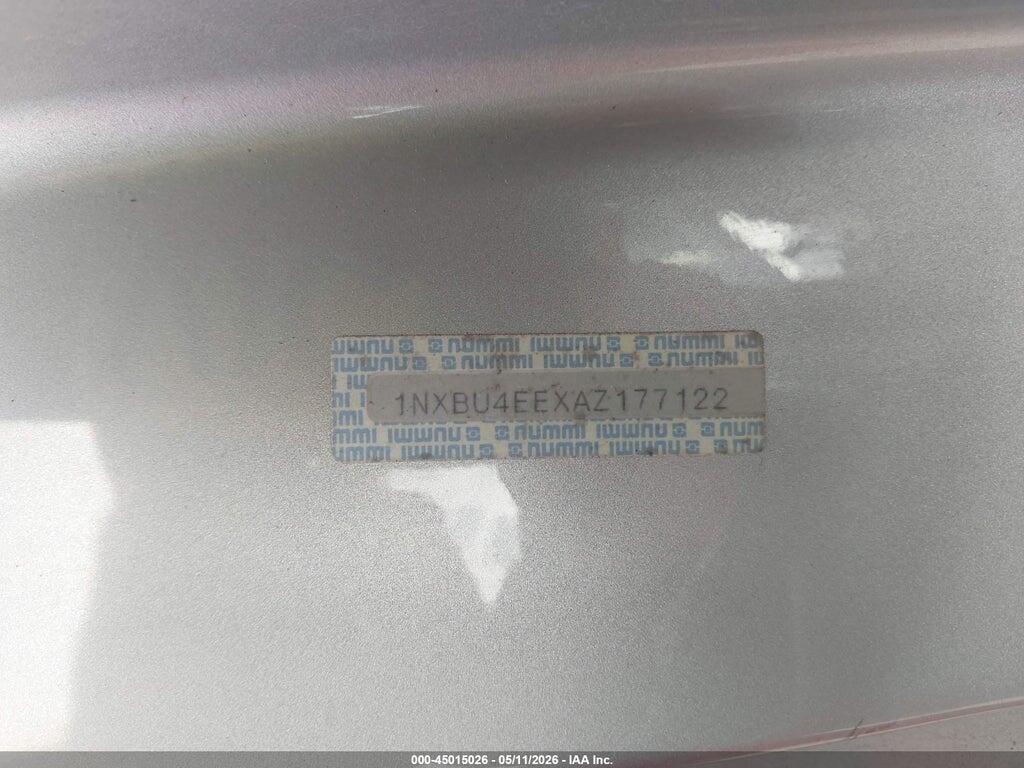 1NXBU4EEXAZ177122 2010 TOYOTA COROLLA photo no. 9