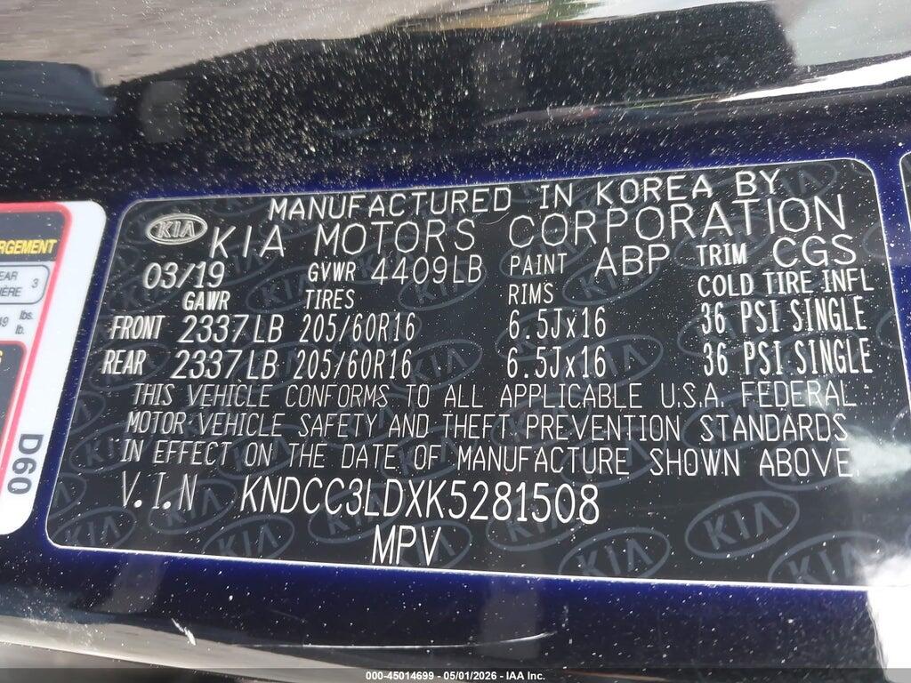 KNDCC3LDXK5281508 2019 KIA NIRO PLUG-IN HYBRID photo no. 9