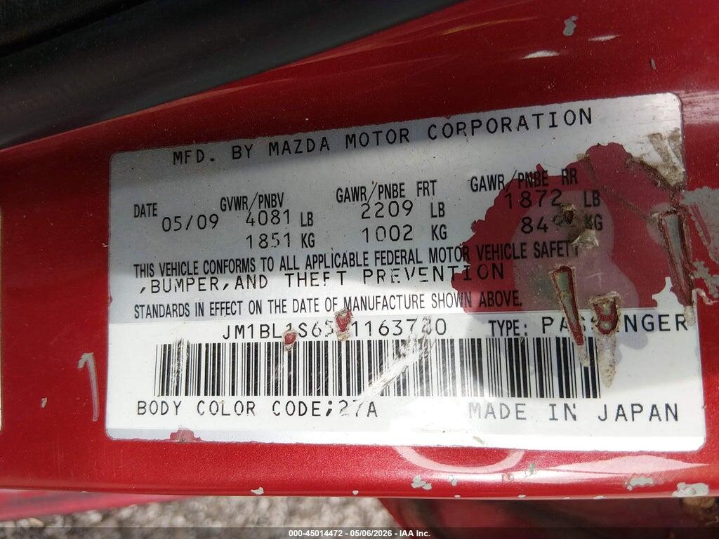JM1BL1S65A1163780 2010 MAZDA MAZDA3 photo no. 9