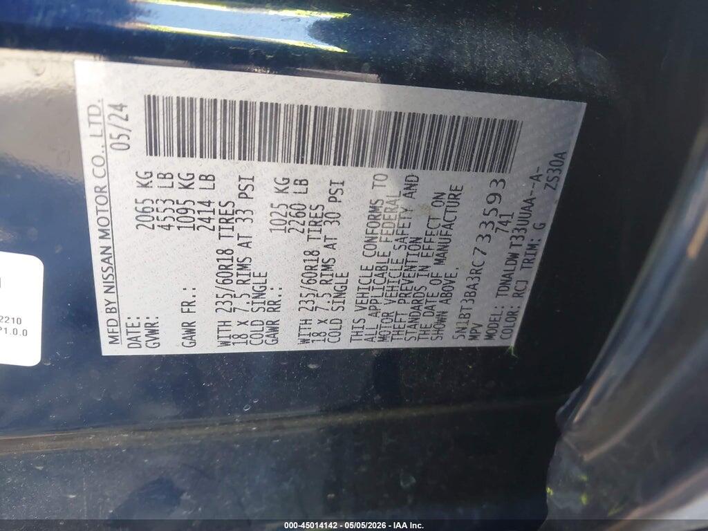 5N1BT3BA3RC733593 2024 NISSAN ROGUE photo no. 9