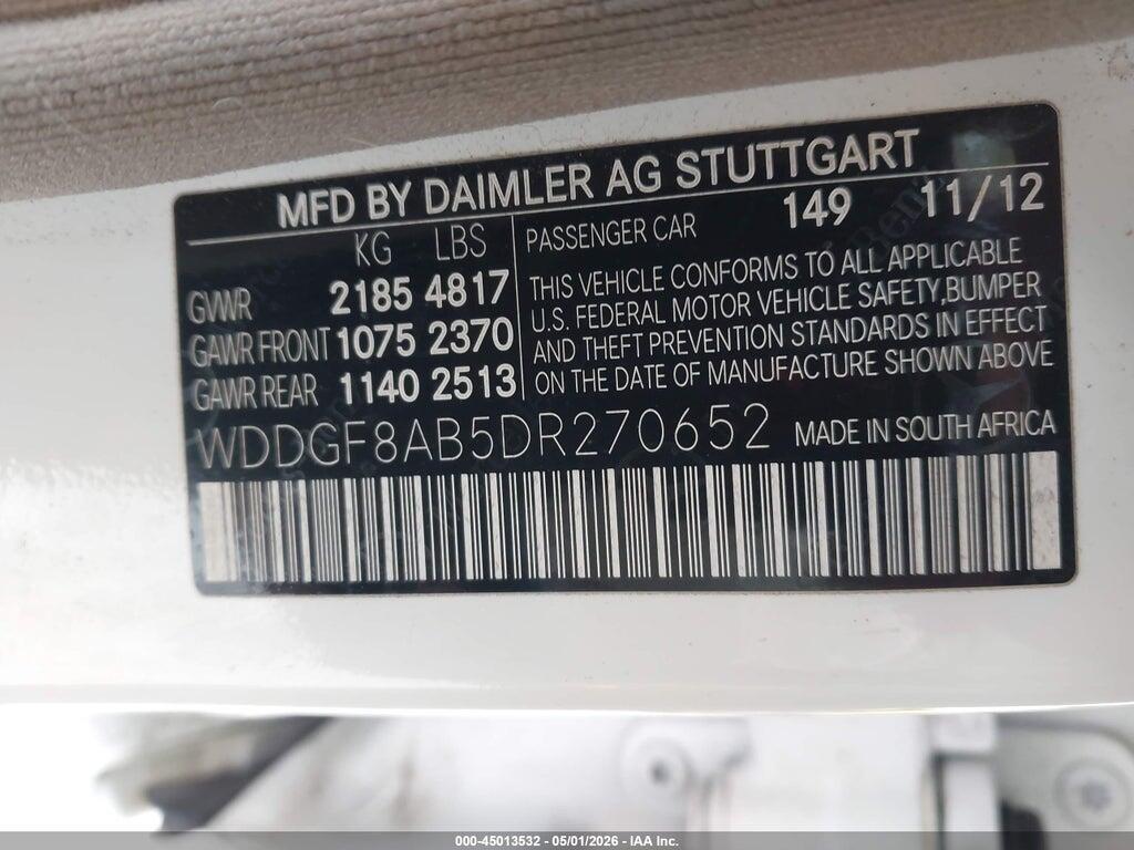WDDGF8AB5DR270652 2013 MERCEDES-BENZ C 300 photo no. 9
