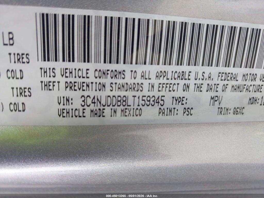 3C4NJDDB8LT159345 2020 JEEP COMPASS photo no. 9