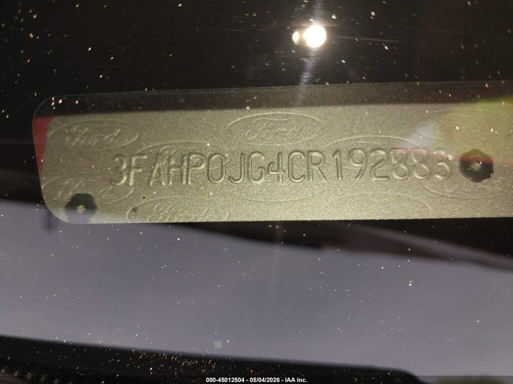 3FAHP0JG4CR192883 2012 FORD FUSION photo no. 9