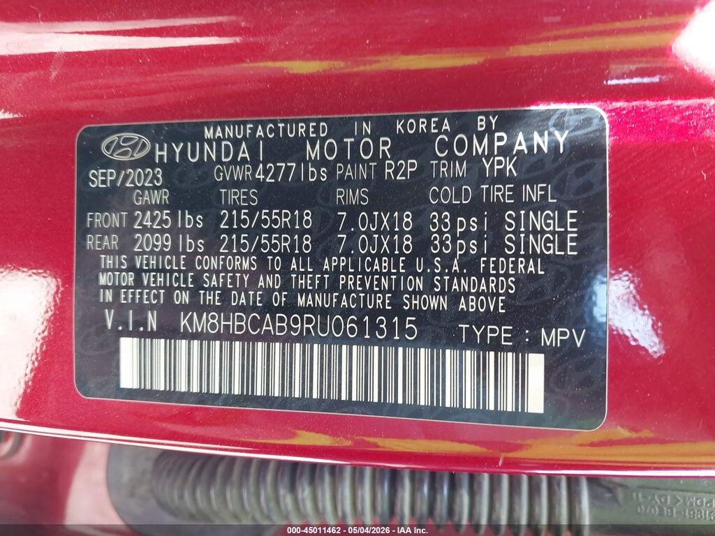 KM8HBCAB9RU061315 2024 HYUNDAI KONA photo no. 9