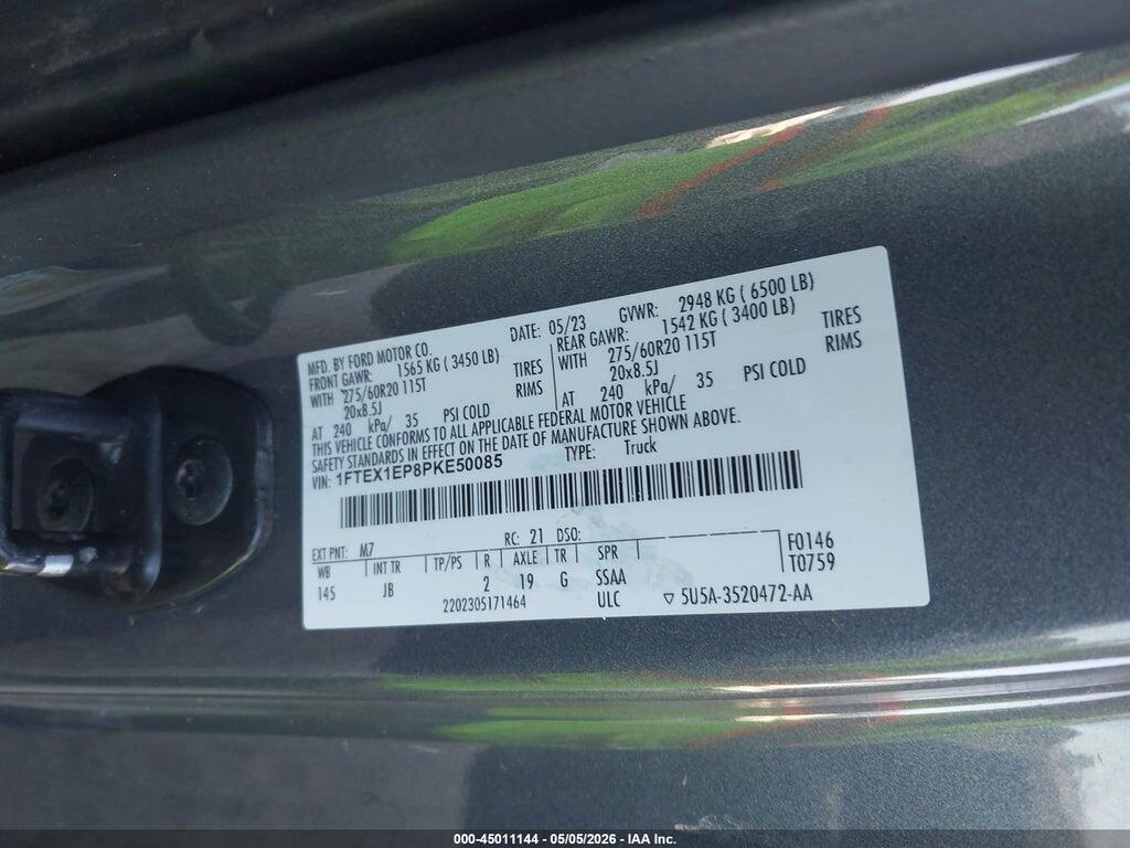 1FTEX1EP8PKE50085 2023 FORD F-150 photo no. 9