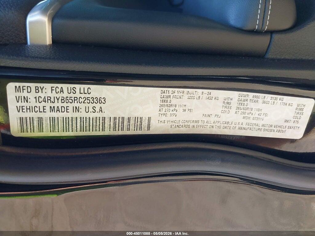 1C4RJYB65RC253363 2024 JEEP GRAND CHEROKEE 4XE photo no. 9