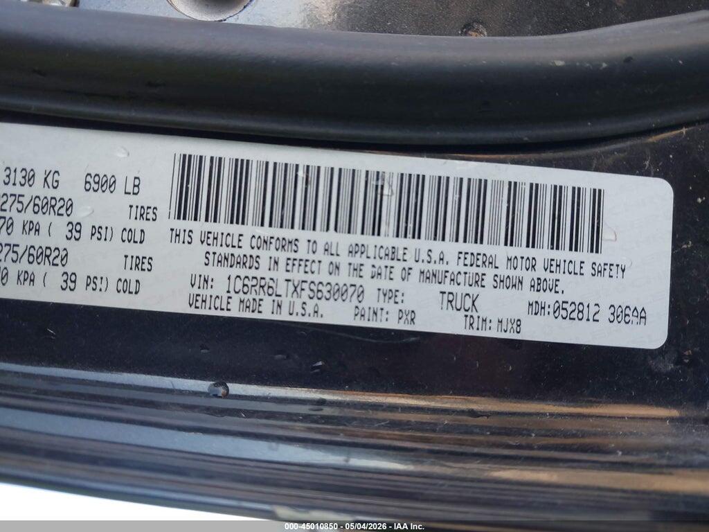 1C6RR6LTXFS630070 2015 RAM 1500 photo no. 9