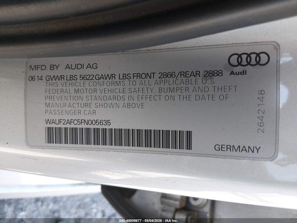 WAUF2AFC5FN005635 2015 AUDI S6 photo no. 9