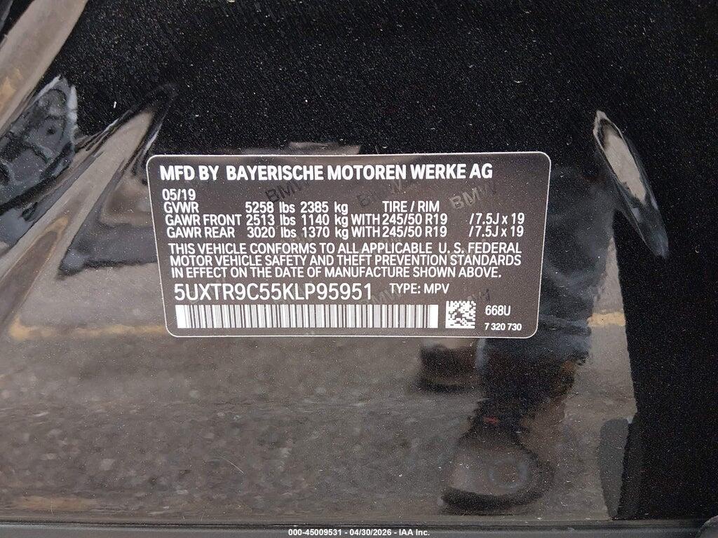 5UXTR9C55KLP95951 2019 BMW X3 photo no. 9