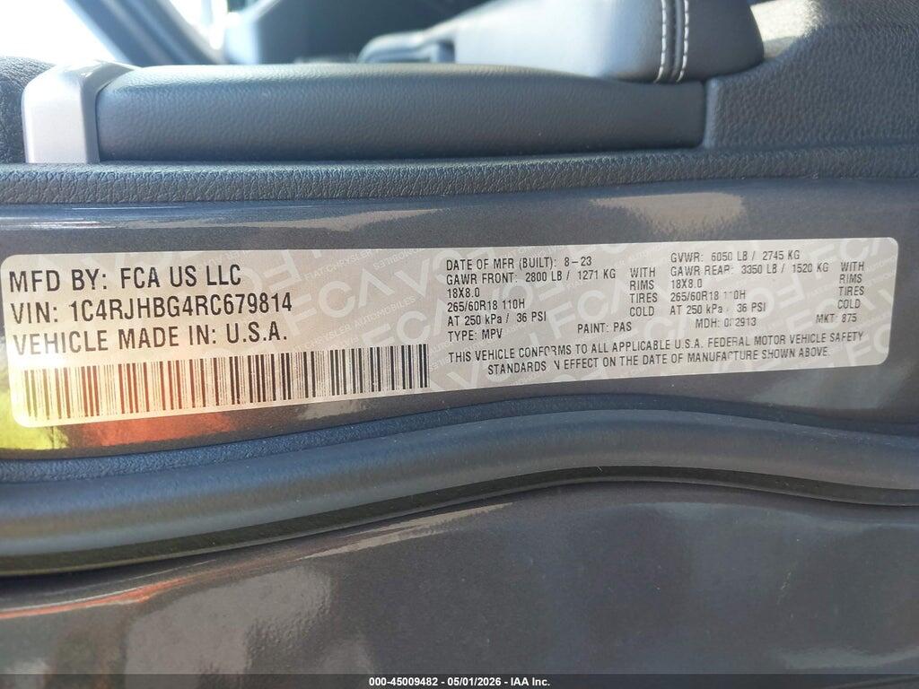 1C4RJHBG4RC679814 2024 JEEP GRAND CHEROKEE photo no. 9