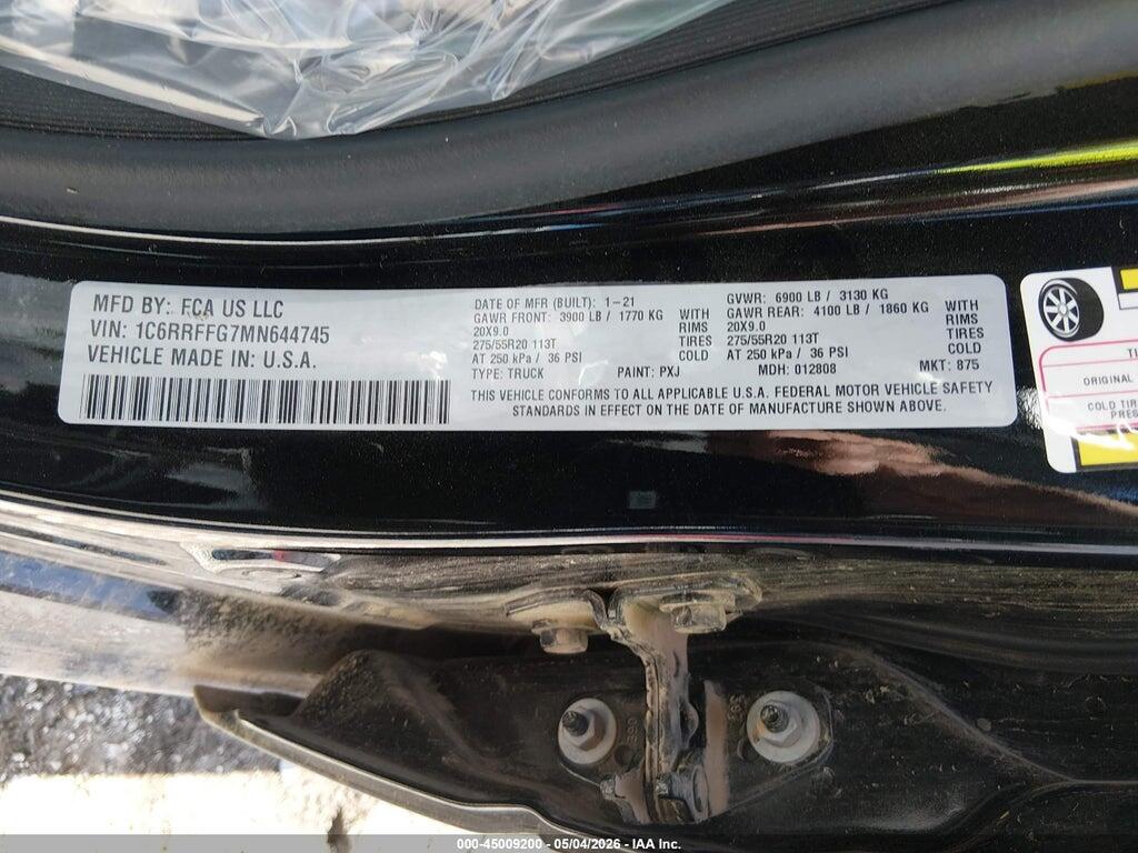 1C6RRFFG7MN644745 2021 RAM 1500 photo no. 9