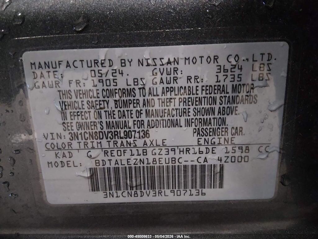 3N1CN8DV3RL907136 2024 NISSAN VERSA photo no. 9