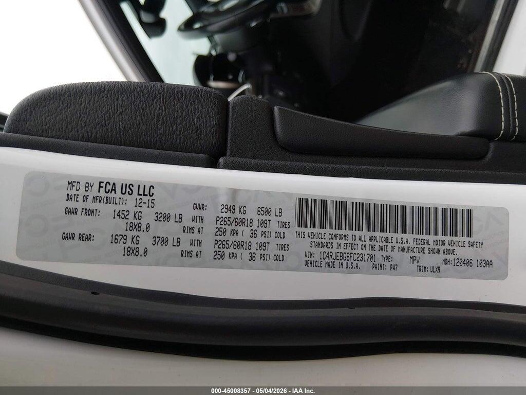 1C4RJEBG6FC231701 2015 JEEP GRAND CHEROKEE photo no. 9