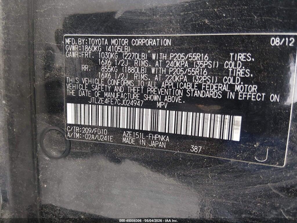 JTLZE4FE7CJ024947 2012 SCION XB photo no. 9