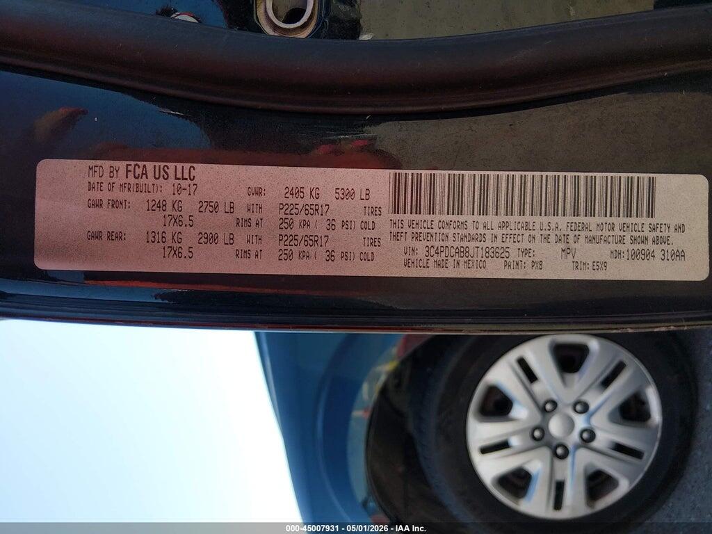 3C4PDCAB8JT183625 2018 DODGE JOURNEY photo no. 9