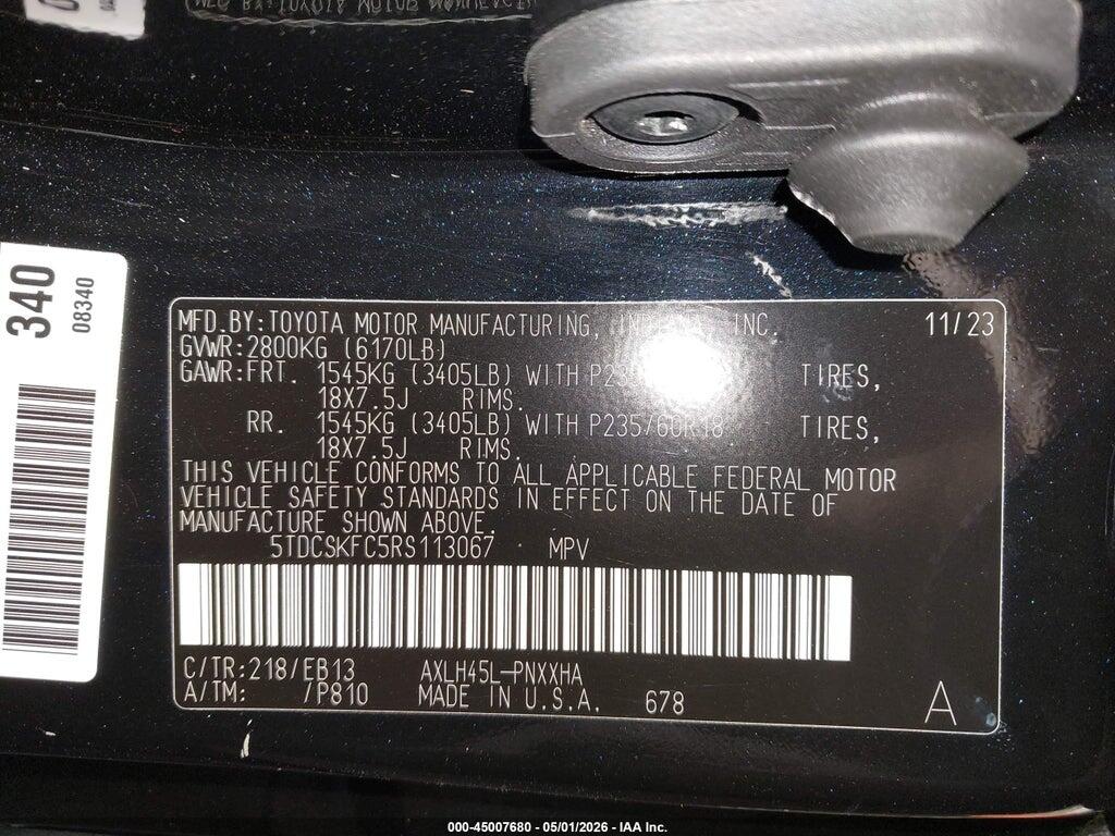 5TDCSKFC5RS113067 2024 TOYOTA SIENNA photo no. 9