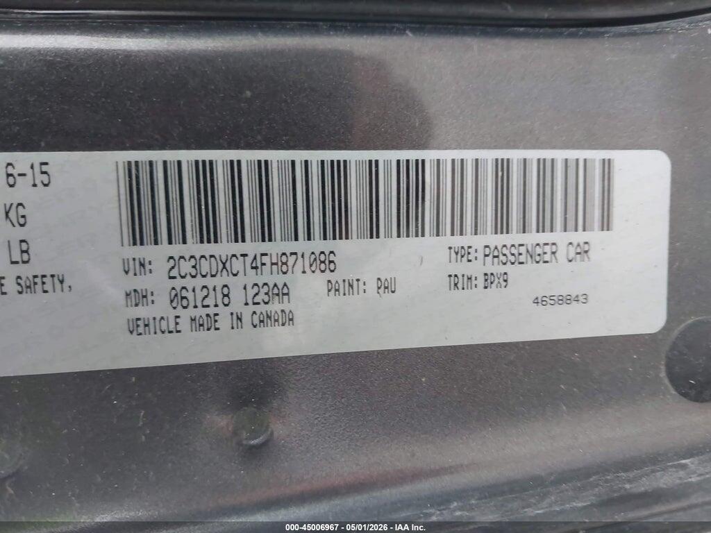 2C3CDXCT4FH871086 2015 DODGE CHARGER photo no. 9