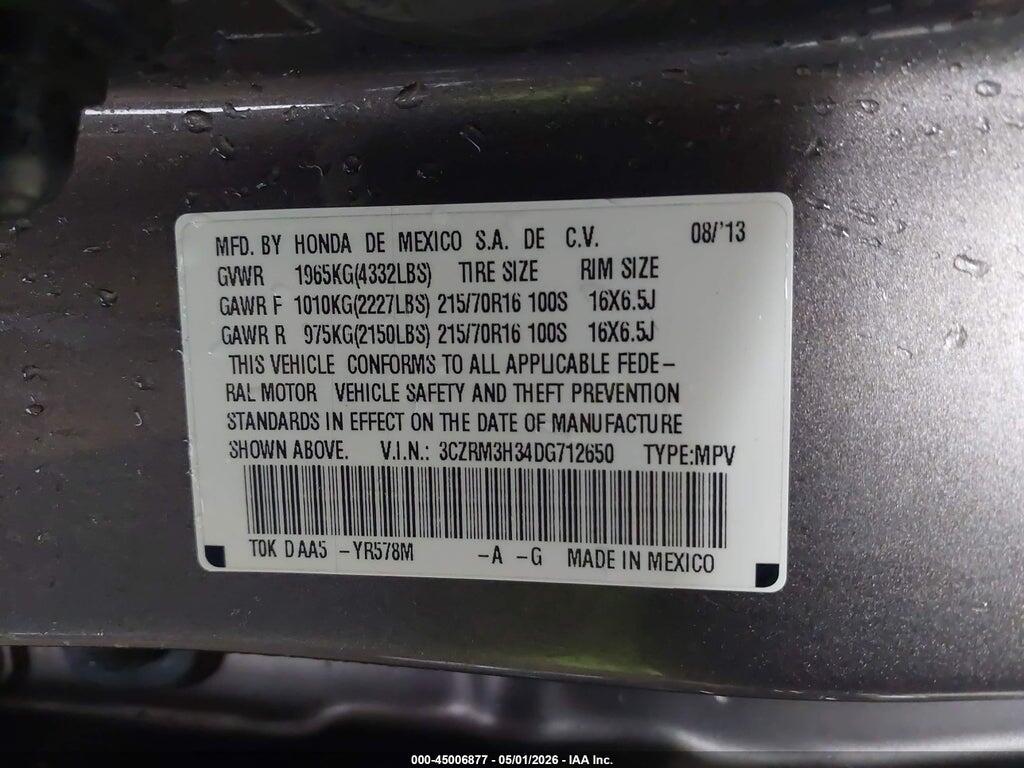 3CZRM3H34DG712650 2013 HONDA CR-V photo no. 9