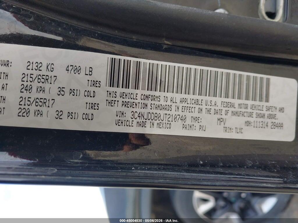 3C4NJDDB0JT210740 2018 JEEP COMPASS photo no. 9