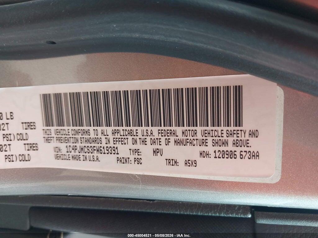 1C4PJMCS3FW619391 2015 JEEP CHEROKEE photo no. 9