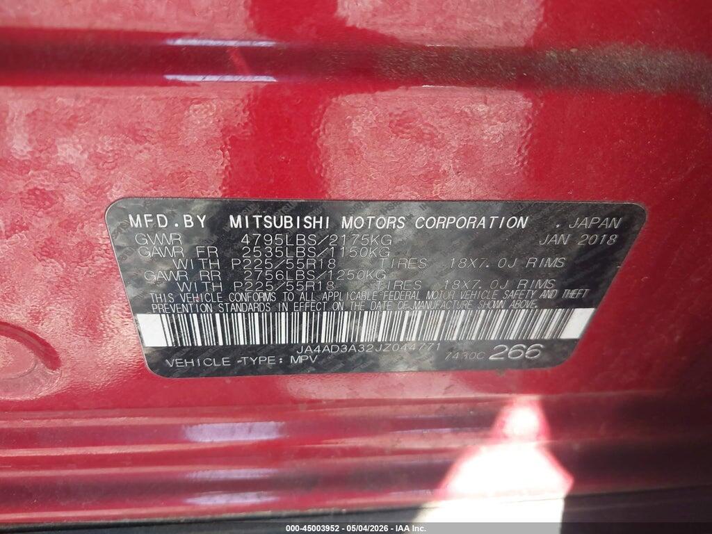 JA4AD3A32JZ044771 2018 MITSUBISHI OUTLANDER photo no. 9