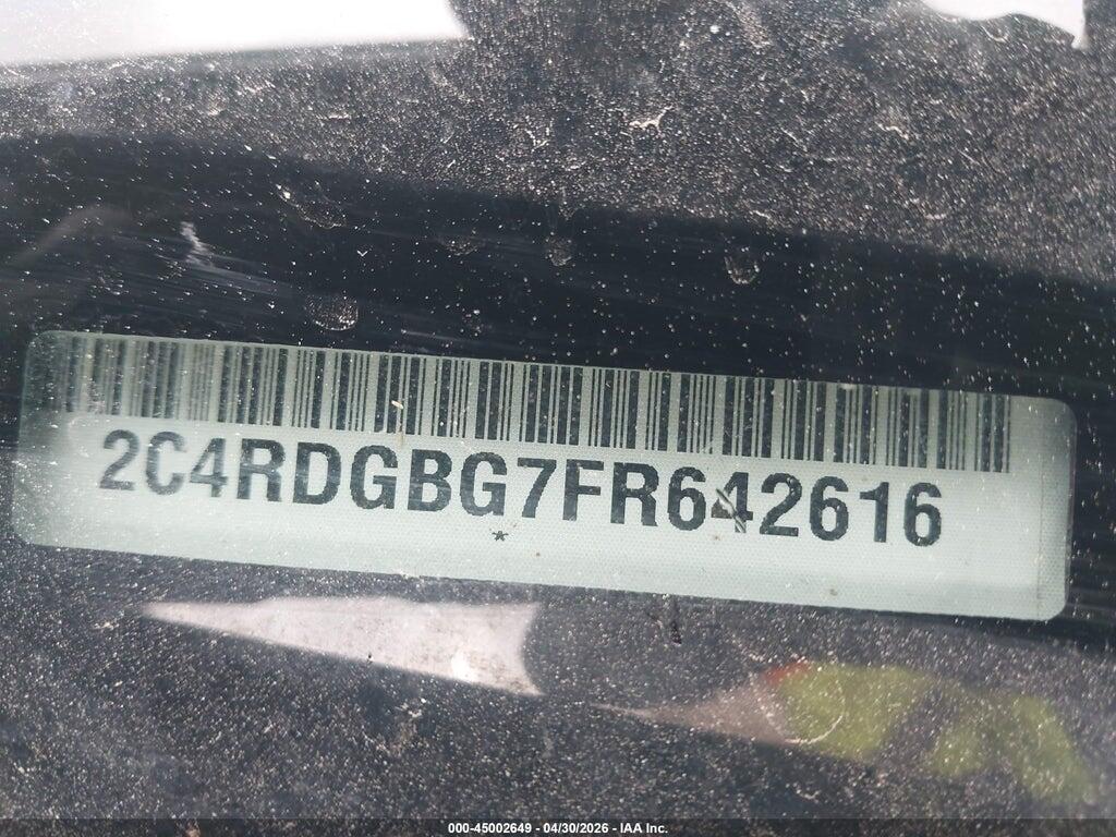 2C4RDGBG7FR642616 2015 DODGE GRAND CARAVAN photo no. 9