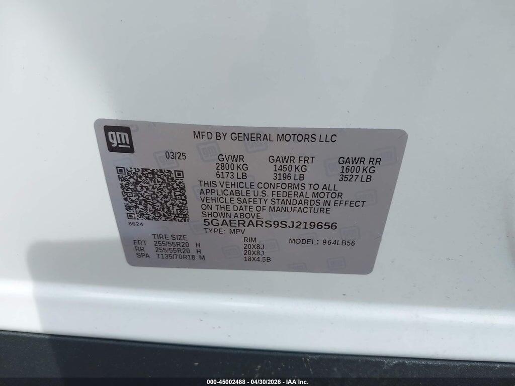 5GAERARS9SJ219656 2025 BUICK ENCLAVE photo no. 9