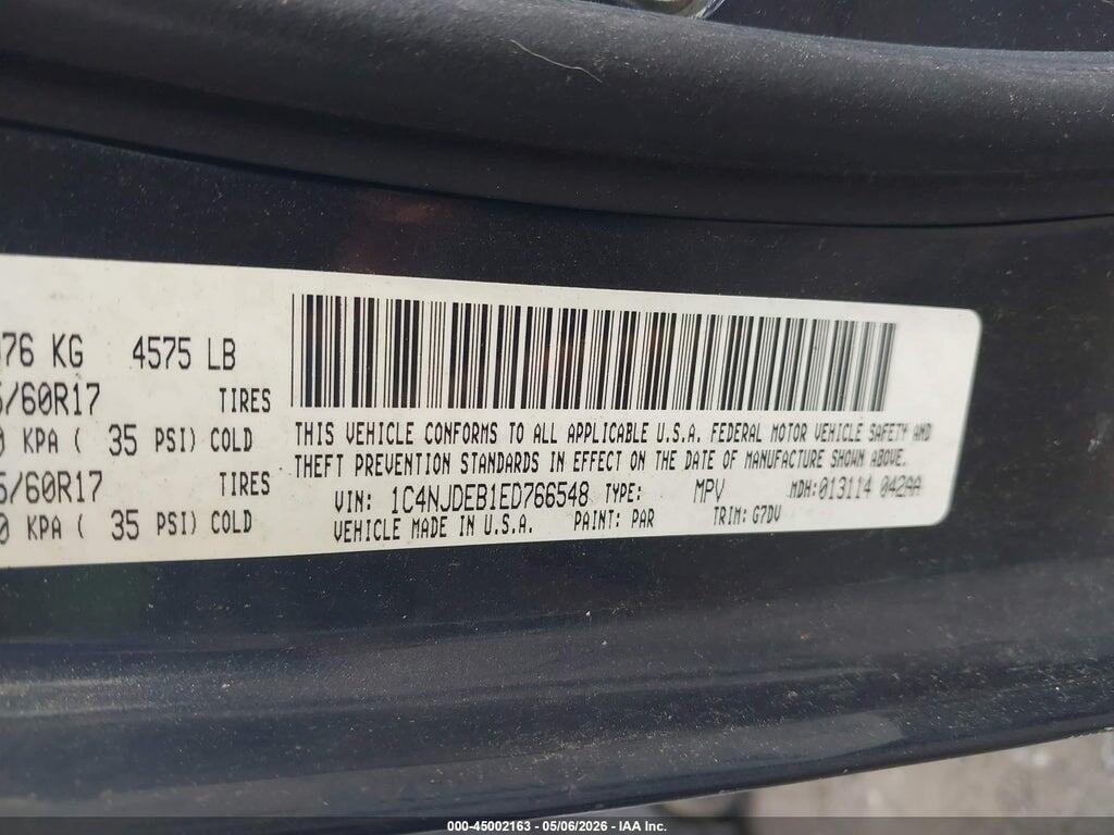 1C4NJDEB1ED766548 2014 JEEP COMPASS photo no. 9