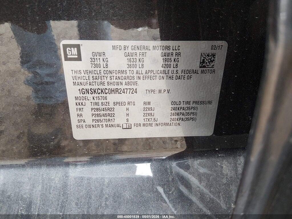 1GNSKCKC0HR247724 2017 CHEVROLET TAHOE photo no. 9