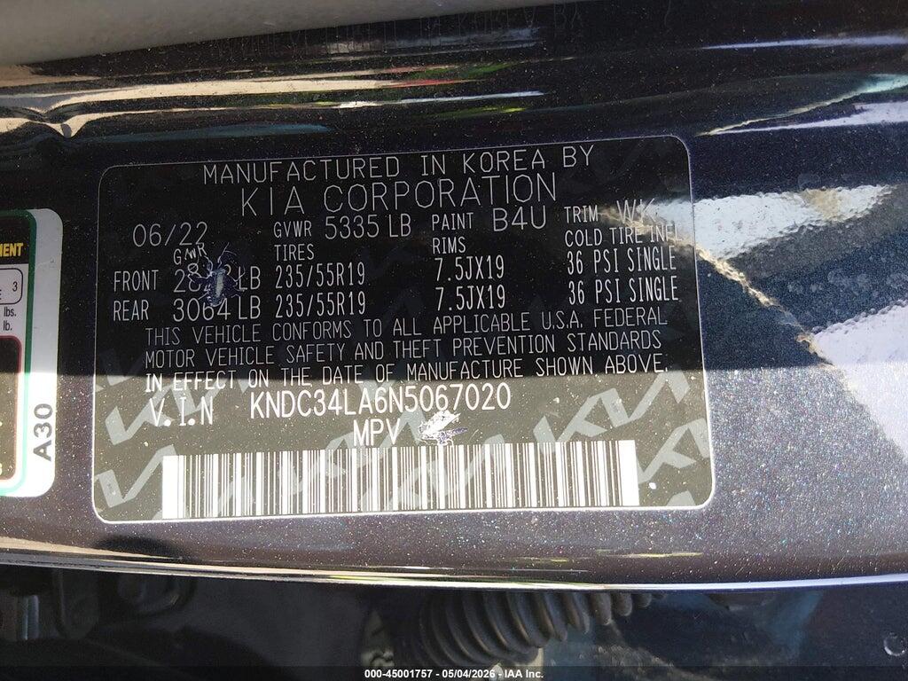 KNDC34LA6N5067020 2022 KIA EV6 photo no. 9