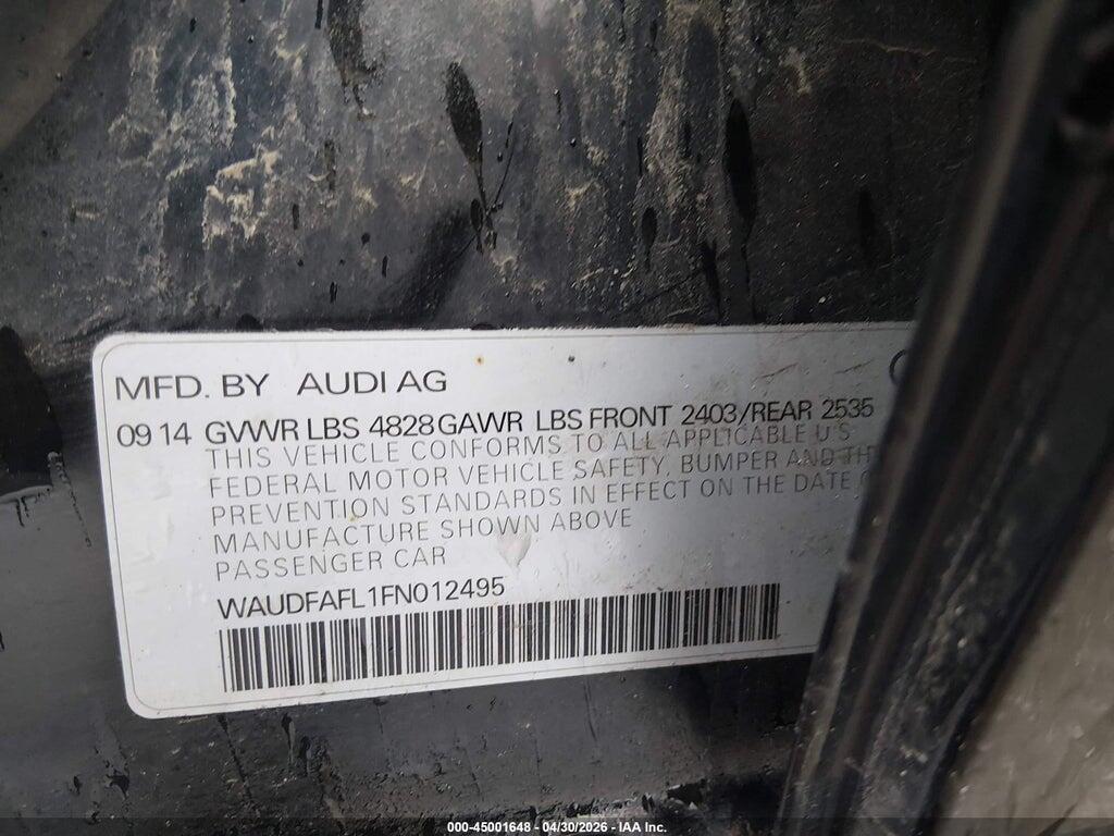 WAUDFAFL1FN012495 2015 AUDI A4 photo no. 9