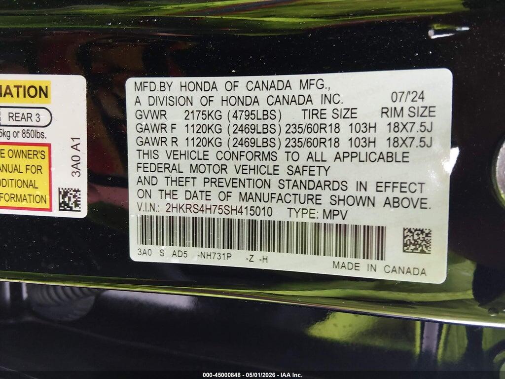 2HKRS4H75SH415010 2025 HONDA CR-V photo no. 9