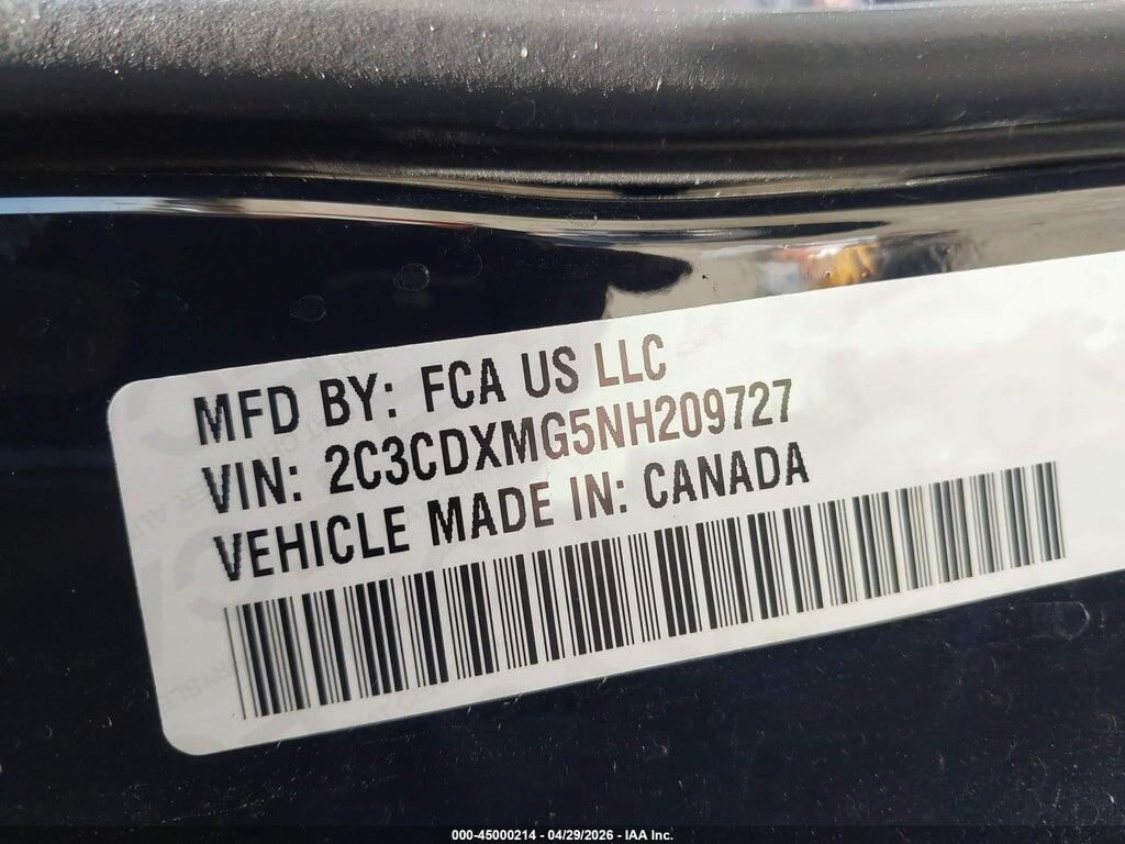 2C3CDXMG5NH209727 2022 DODGE CHARGER photo no. 9