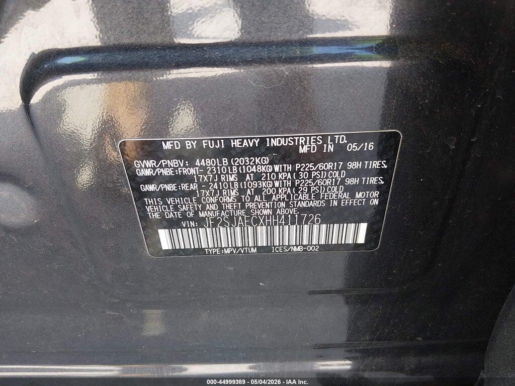 JF2SJAECXHH411726 2017 SUBARU FORESTER photo no. 9