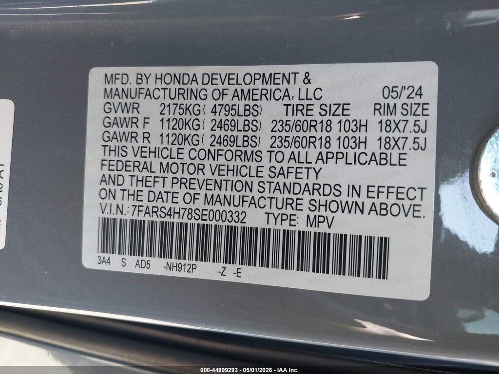 7FARS4H78SE000332 2025 HONDA CR-V photo no. 9