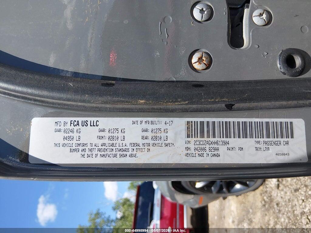 2C3CDZAGXHH613904 2017 DODGE CHALLENGER photo no. 9