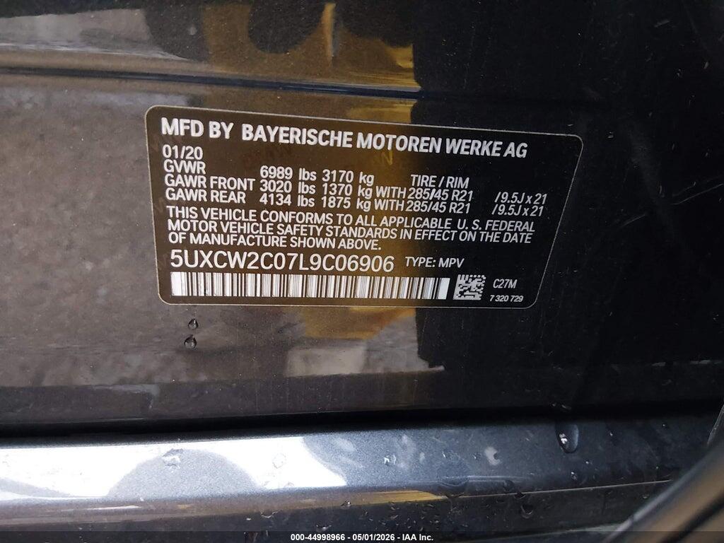 5UXCW2C07L9C06906 2020 BMW X7 photo no. 9