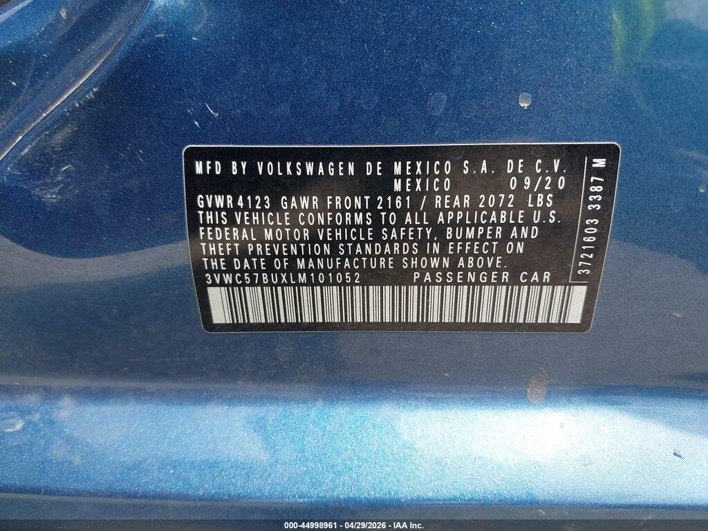 3VWC57BUXLM101052 2020 VOLKSWAGEN JETTA photo no. 9