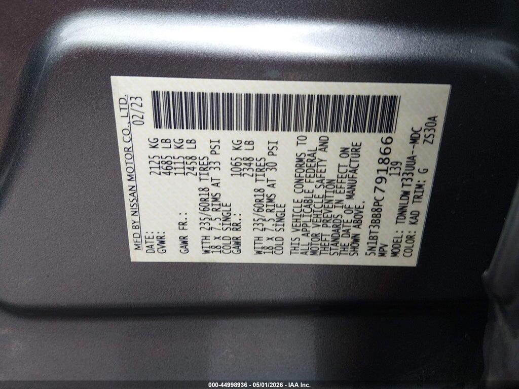 5N1BT3BB8PC791866 2023 NISSAN ROGUE photo no. 9