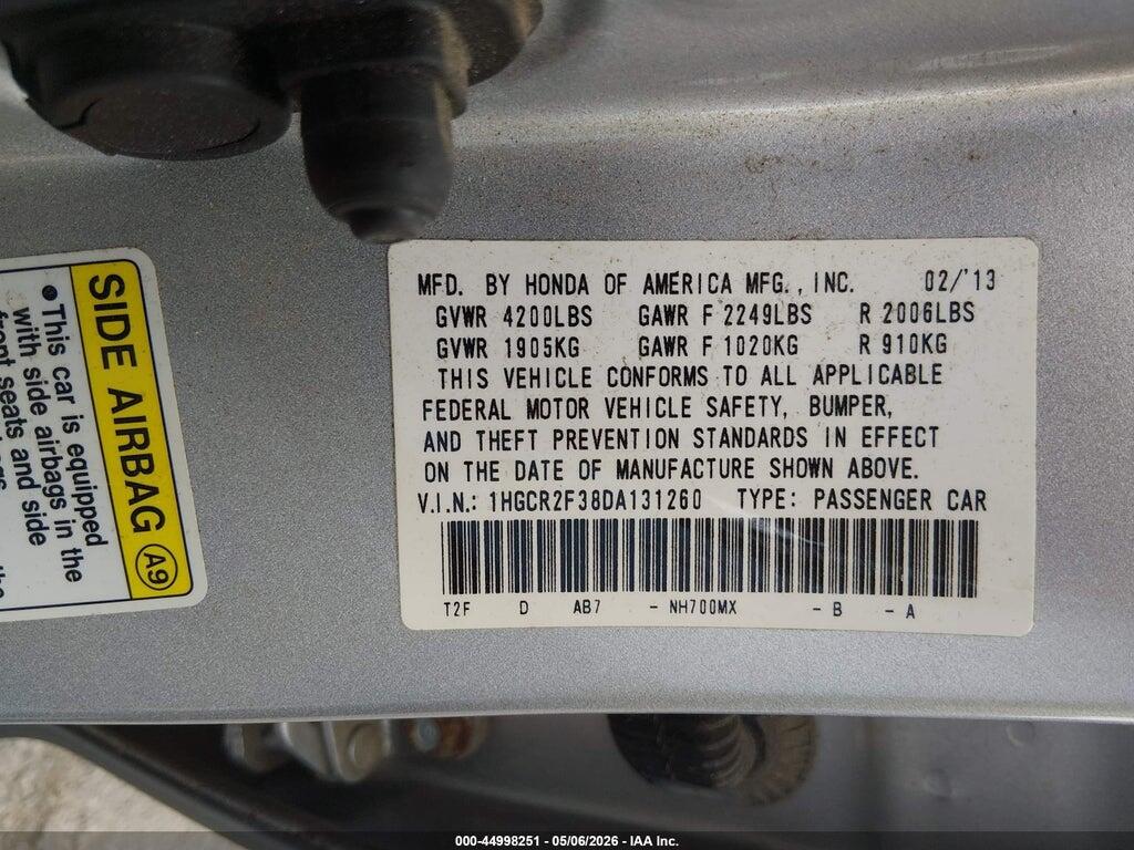 1HGCR2F38DA131260 2013 HONDA ACCORD photo no. 9