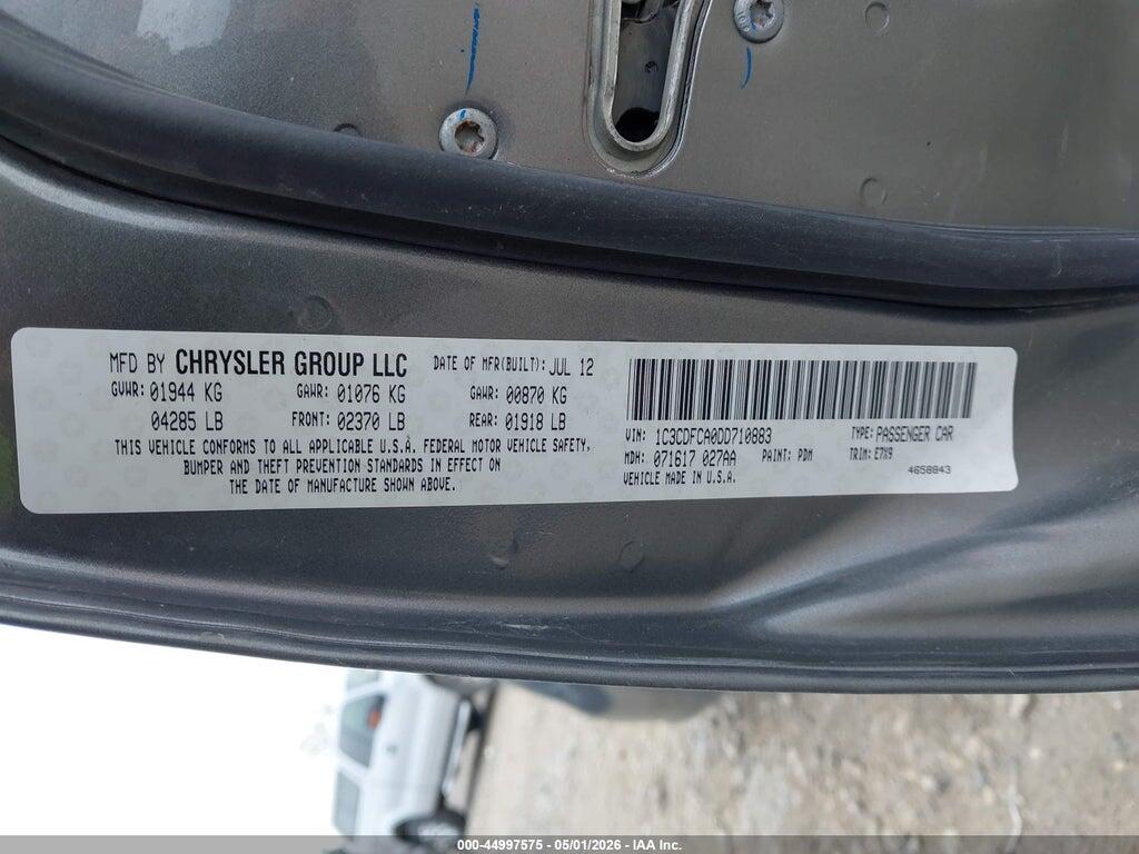 1C3CDFCA0DD710883 2013 DODGE DART photo no. 9