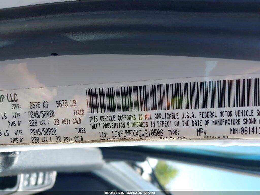 1C4PJMFKXCW210506 2012 JEEP LIBERTY photo no. 9