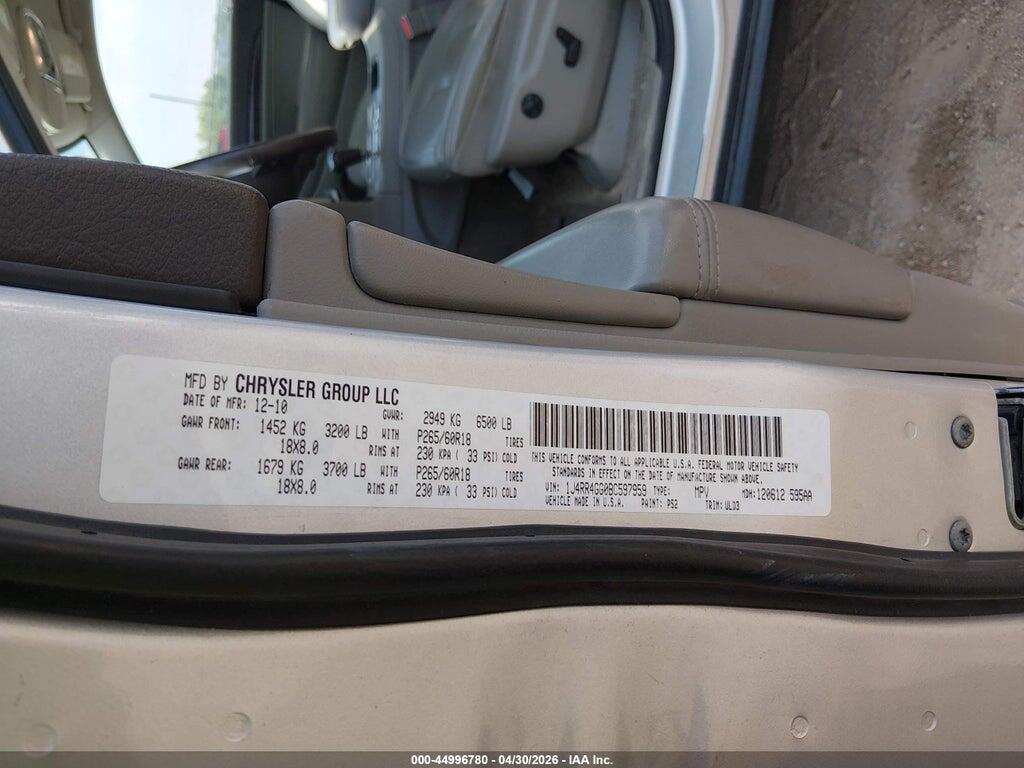 1J4RR4GG0BC597959 2011 JEEP GRAND CHEROKEE photo no. 9