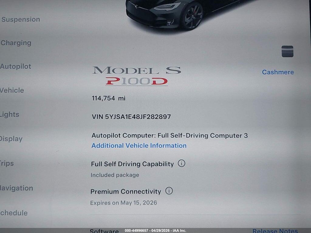 5YJSA1E48JF282897 2018 TESLA MODEL S photo no. 7