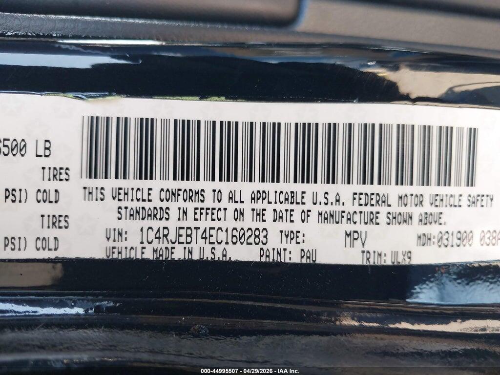 1C4RJEBT4EC160283 2014 JEEP GRAND CHEROKEE photo no. 9