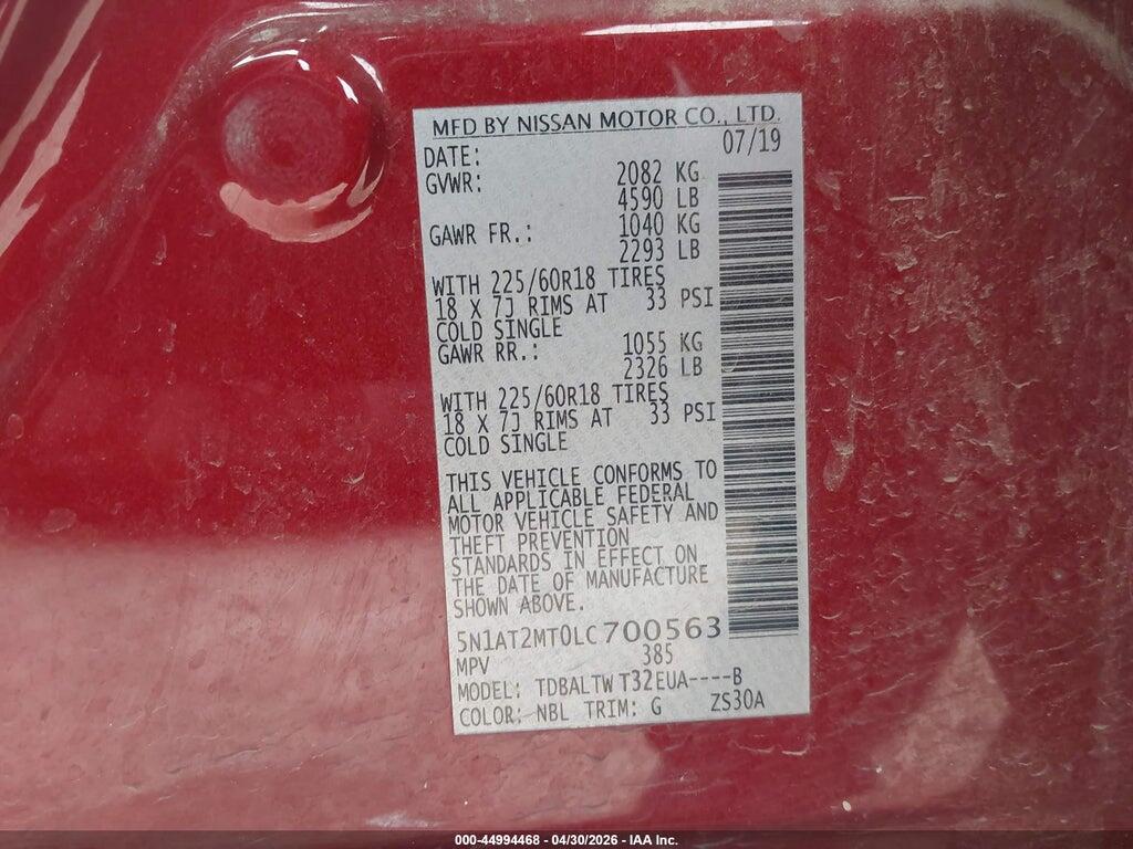 5N1AT2MT0LC700563 2020 NISSAN ROGUE photo no. 9