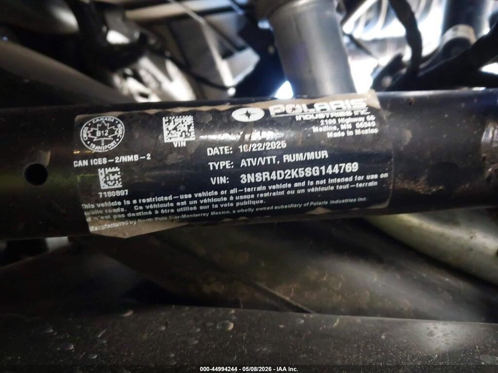 3NSR4D2K5SG144769 2025 POLARIS RZR photo no. 10