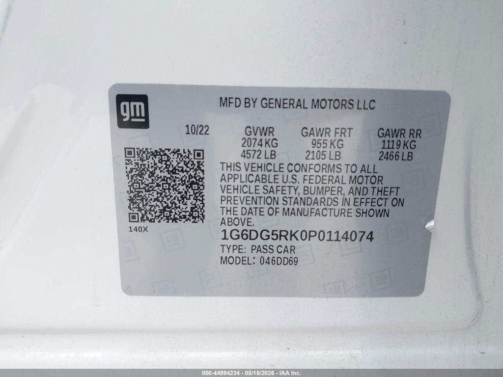 1G6DG5RK0P0114074 2023 CADILLAC CT4 photo no. 9