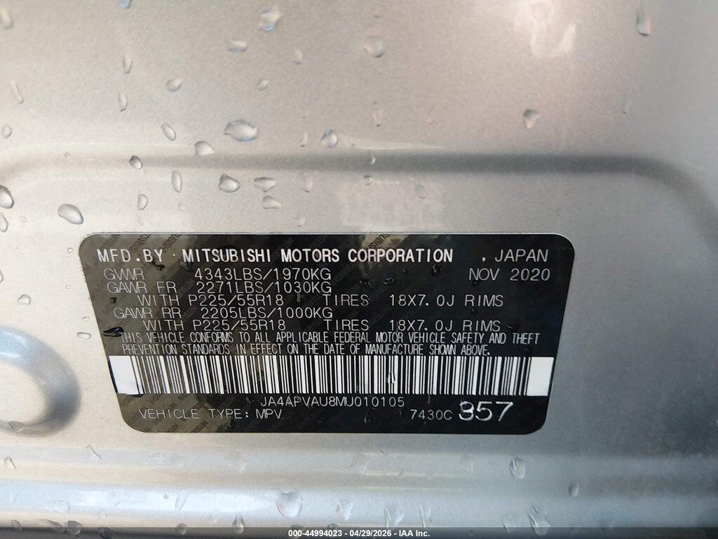 JA4APVAU8MU010105 2021 MITSUBISHI OUTLANDER SPORT photo no. 9