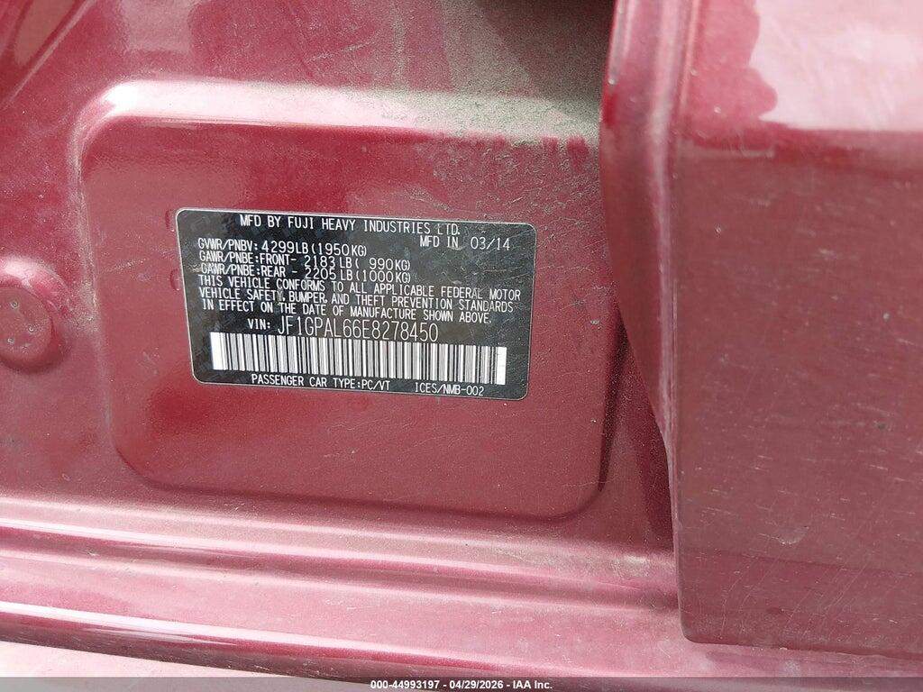 JF1GPAL66E8278450 2014 SUBARU IMPREZA photo no. 9
